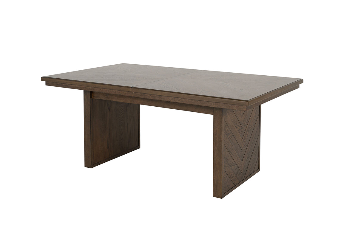 Casoria Rustic Extendable Trestle Dining Collection - Chevron Detail Table, Chairs & Sideboard