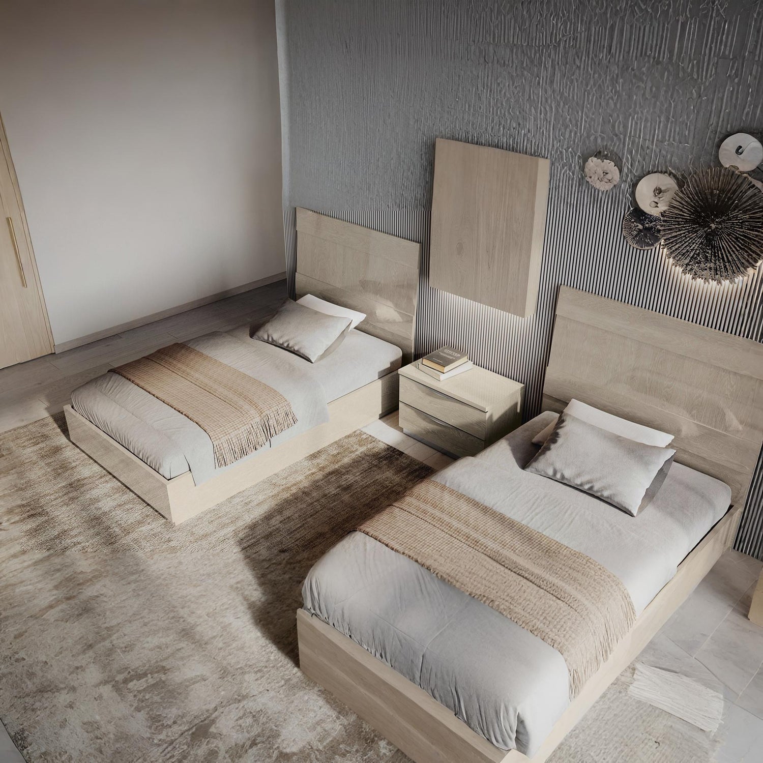 Kroma Sand Birch Bedroom Set