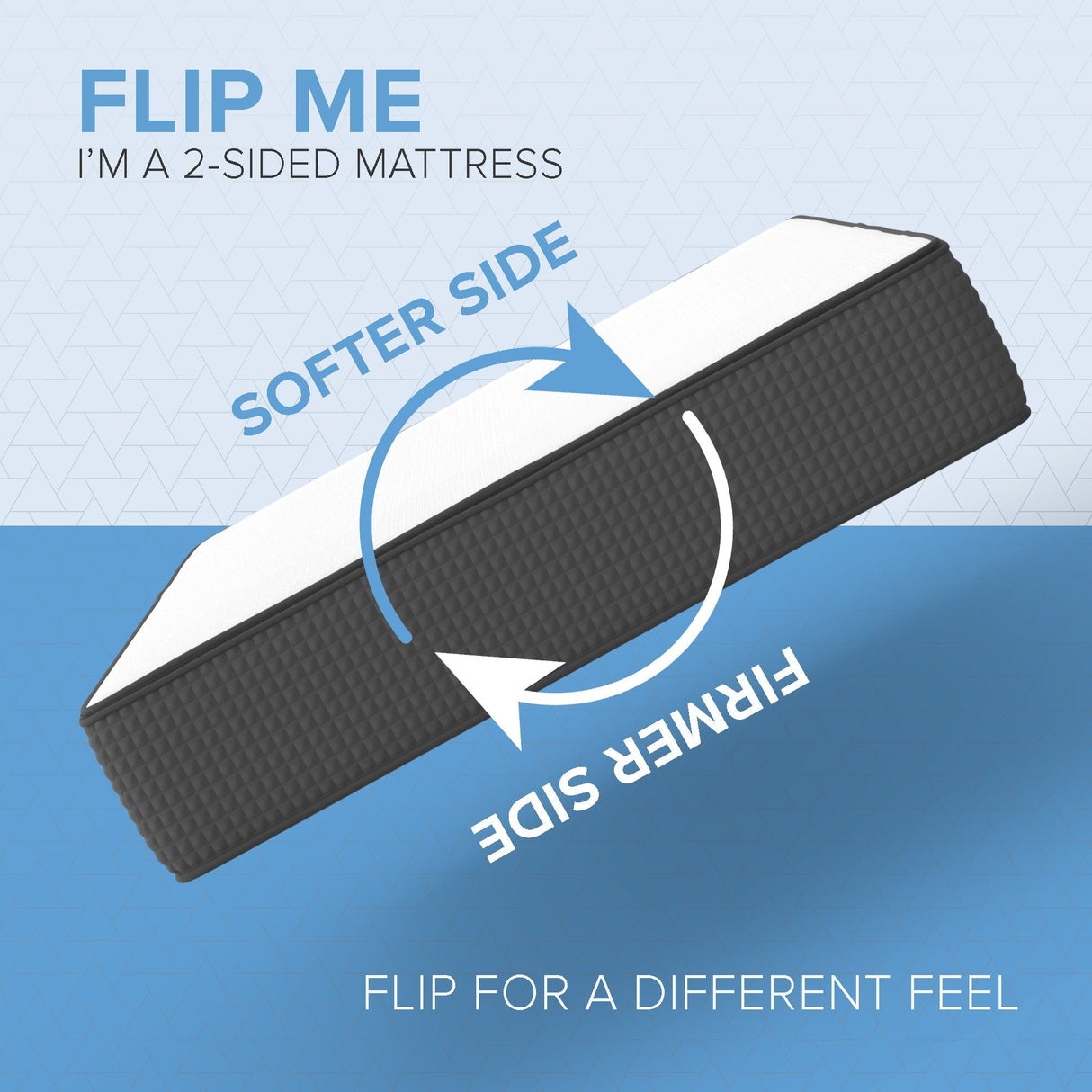 12" iSwitch Flippable Mattress - Two-Sided Medium Firm & Medium Soft