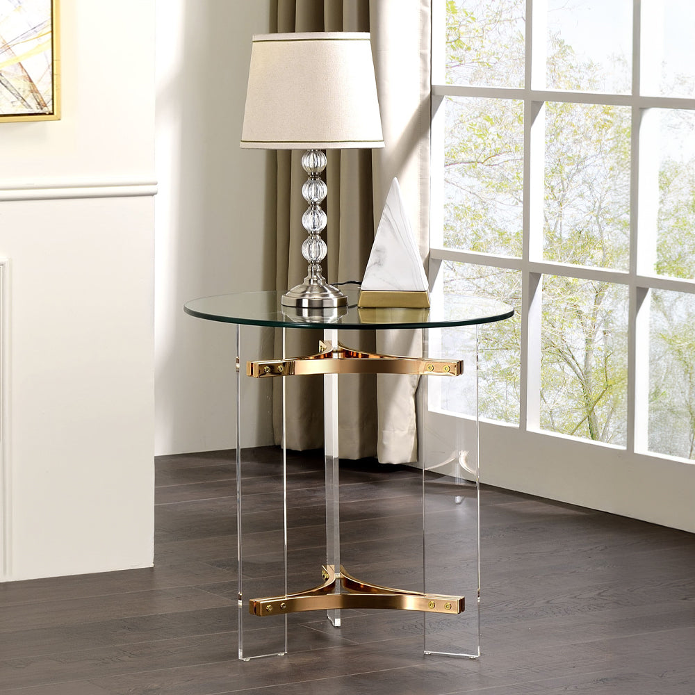 Sosi Round Glass Coffee & End Table