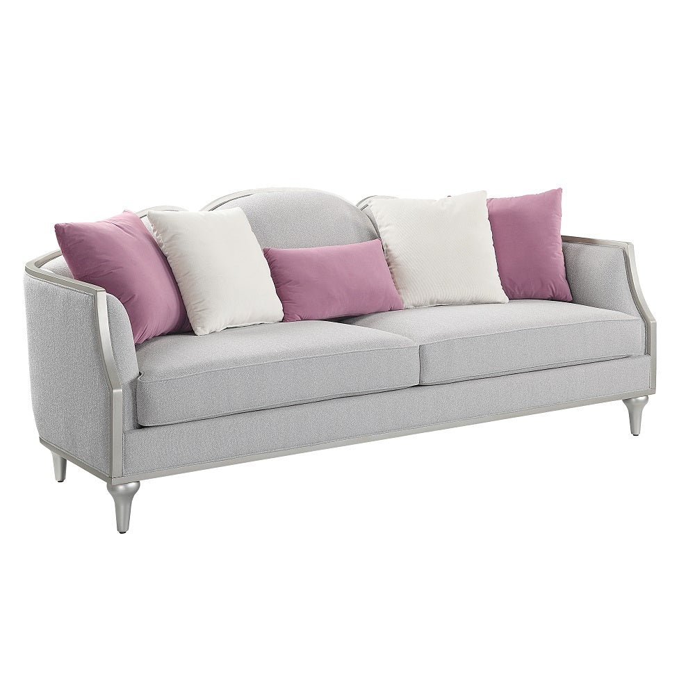 Kasa Camel-Back Sofa Collection & Stone-Top Tables