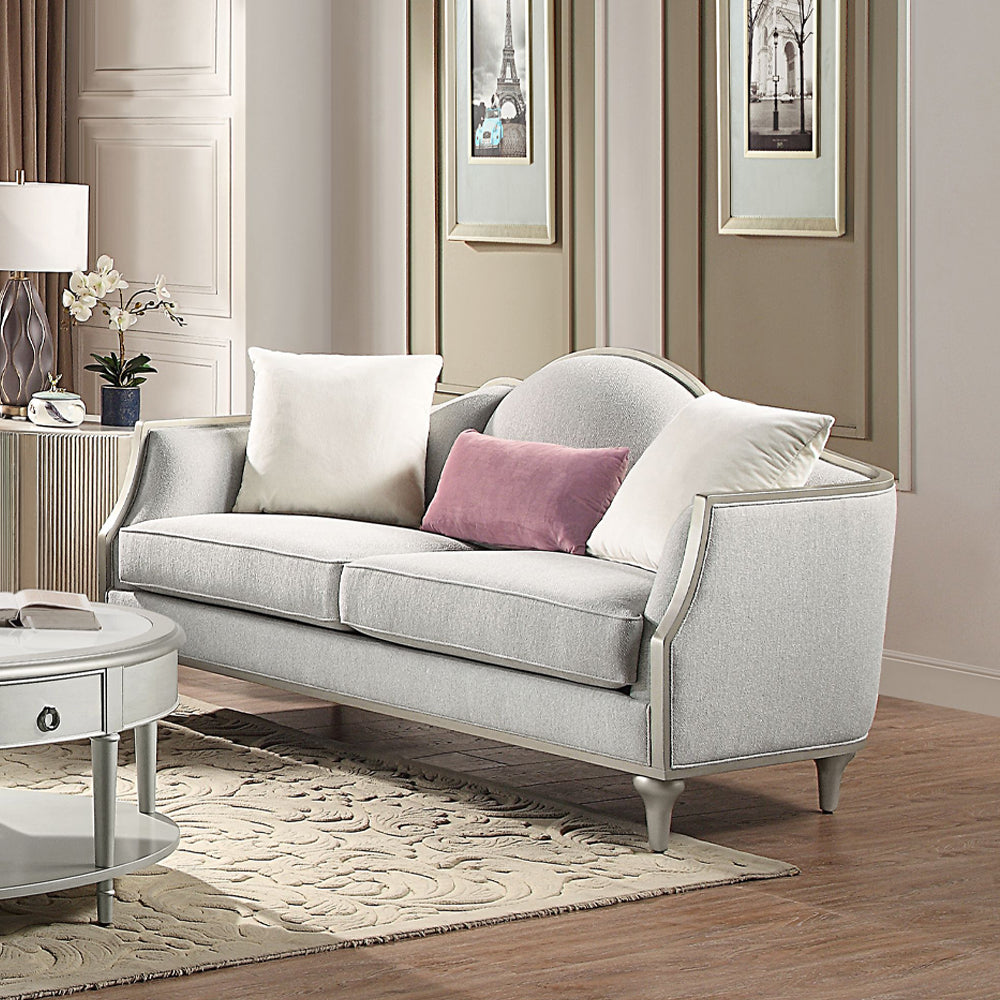 Kasa Camel-Back Sofa Collection & Stone-Top Tables