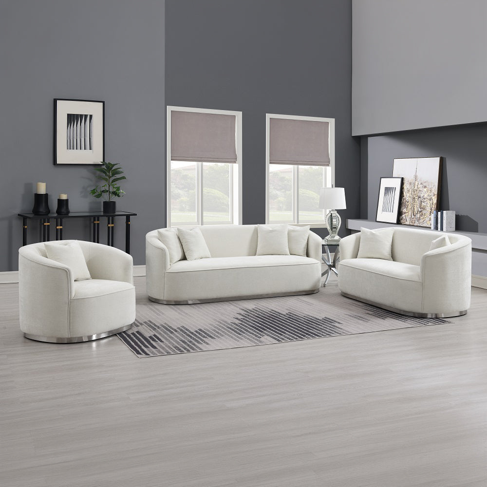Odette Barrel Sofa, Loveseat & Chair