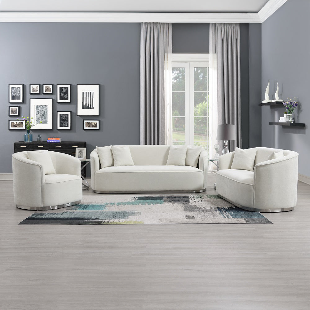 Odette Barrel Sofa, Loveseat & Chair