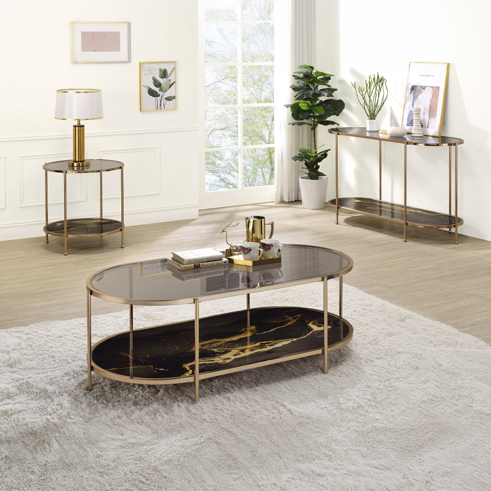 Fiorella Glass Coffee & End Table