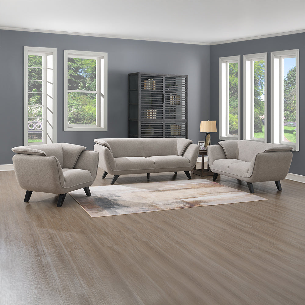 Nayeli Mid-Century Sofa, Loveseat & Chair