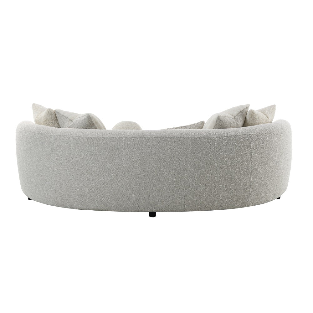 Iniko Curved Sofa with 6 Pillows
