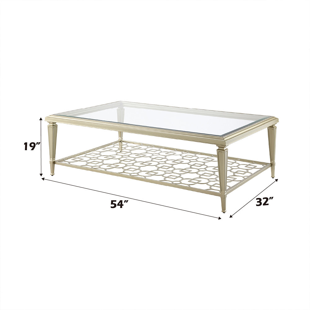 Zaba Glass Top Occasional Tables & TV Stand