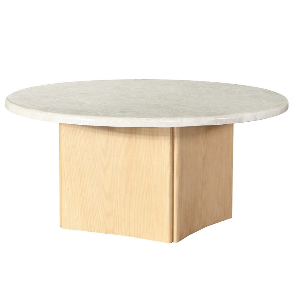 Qwin Round Marble-Top Coffee & End Tables