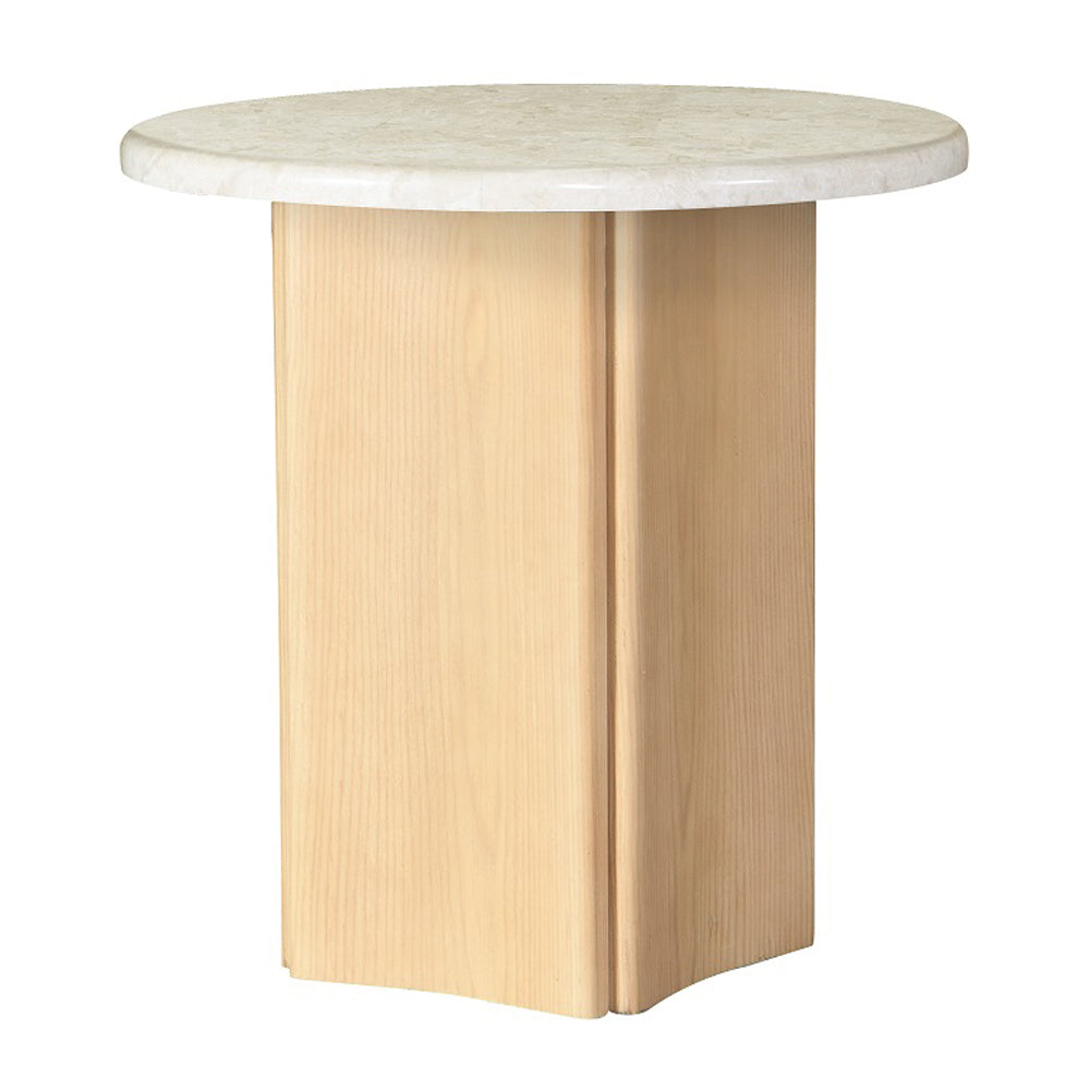 Qwin Round Marble-Top Coffee & End Tables