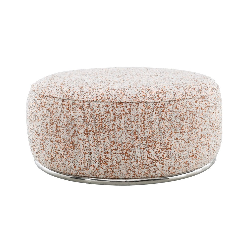 Sahara Curved Boucle Sectional & Round Ottoman