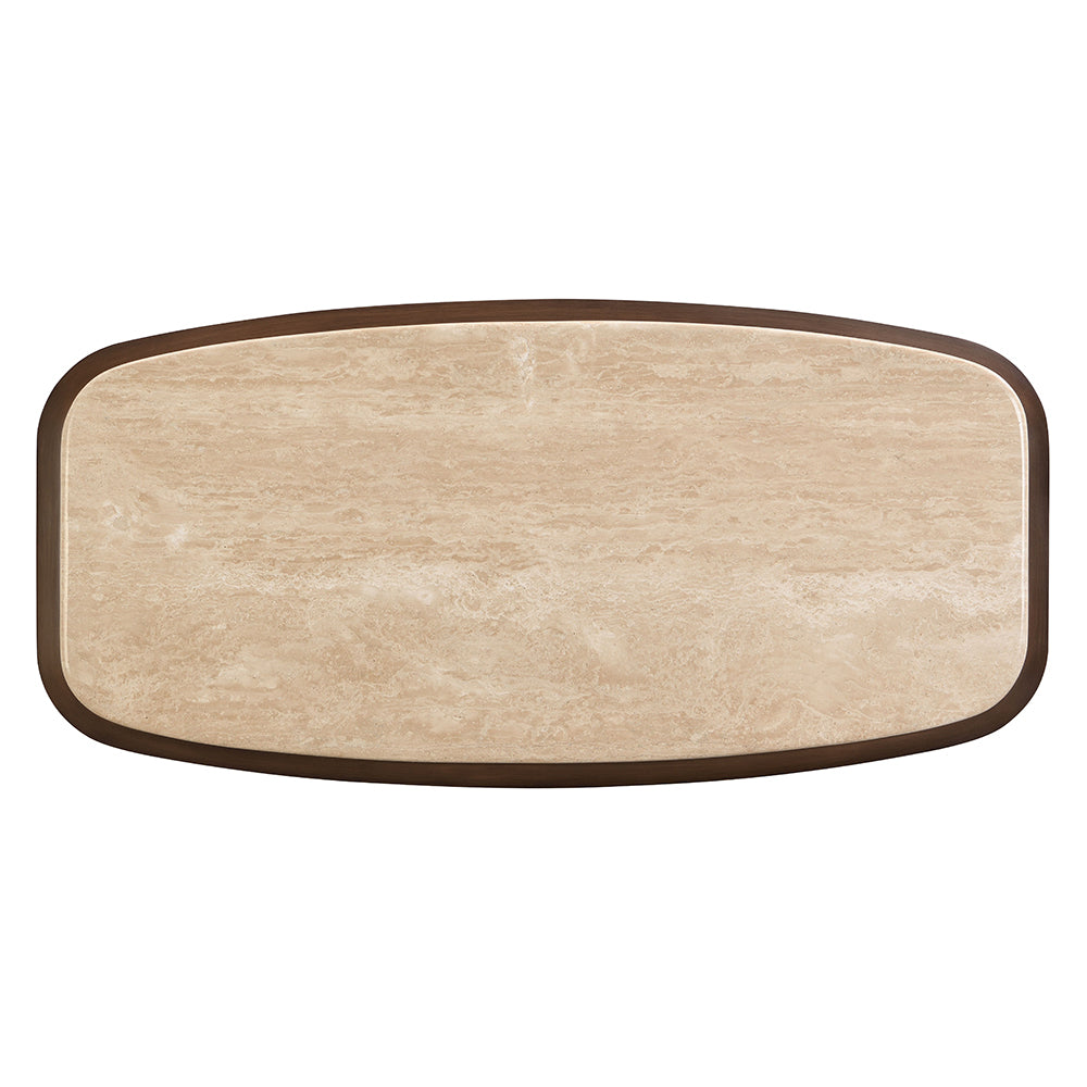 Kasha Travertine Top Coffee & End Table