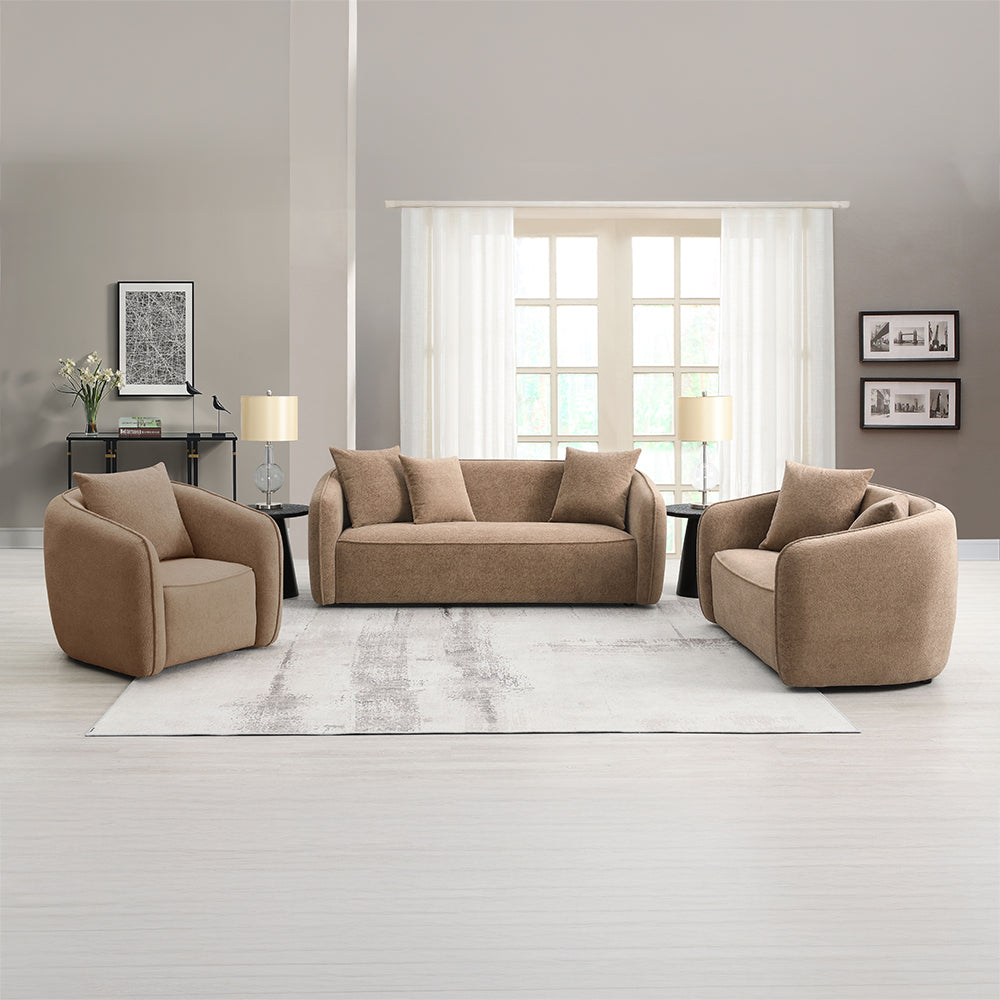 Keith Chenille Sofa, Loveseat & Chair