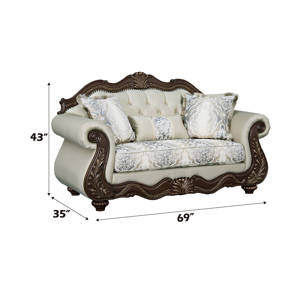 Pierce Traditional Loveseat, Chair & Coffee Table