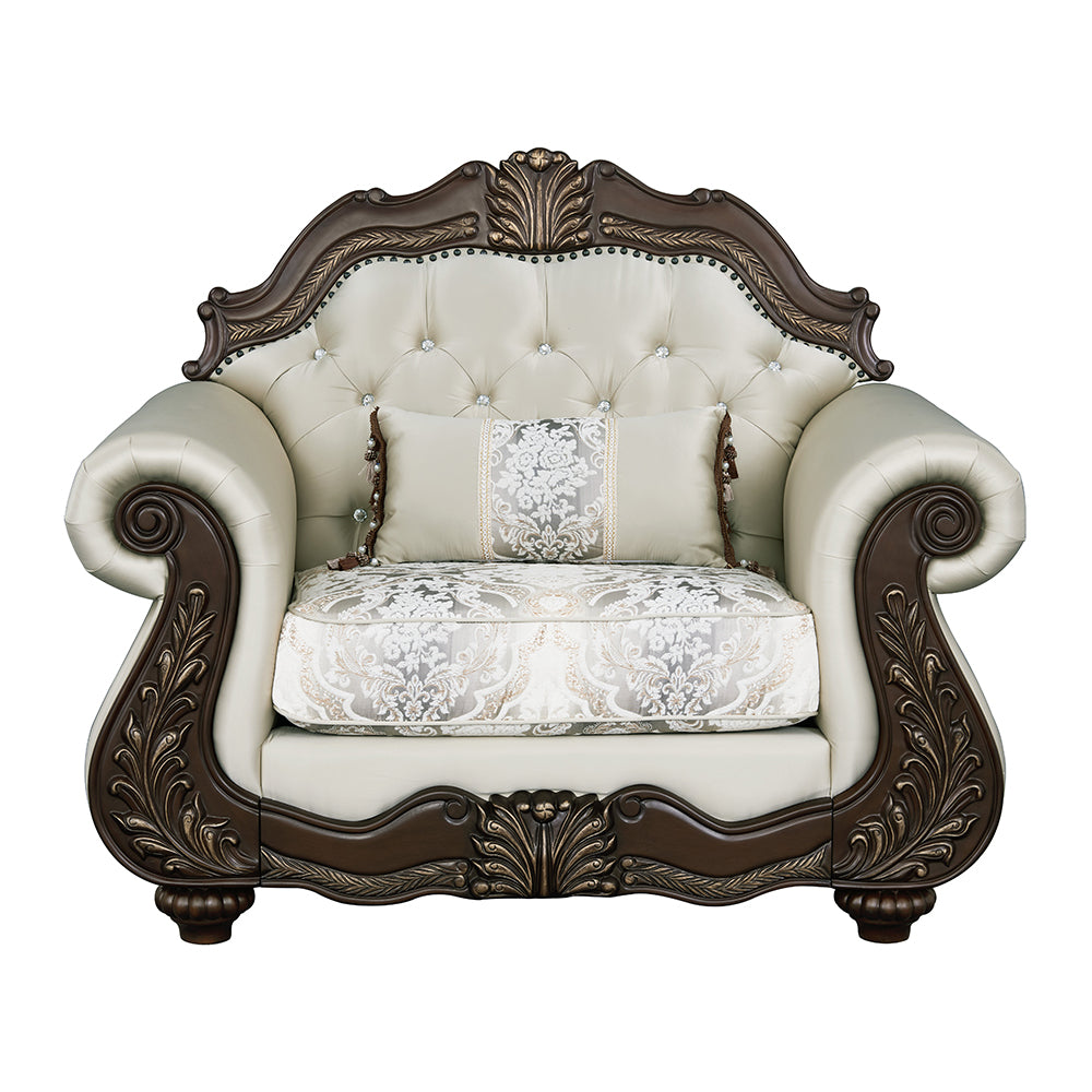 Pierce Traditional Loveseat, Chair & Coffee Table