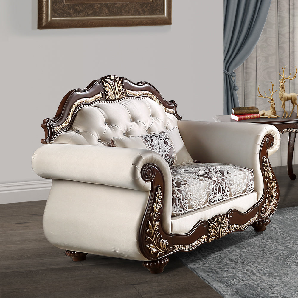 Pierce Traditional Loveseat, Chair & Coffee Table