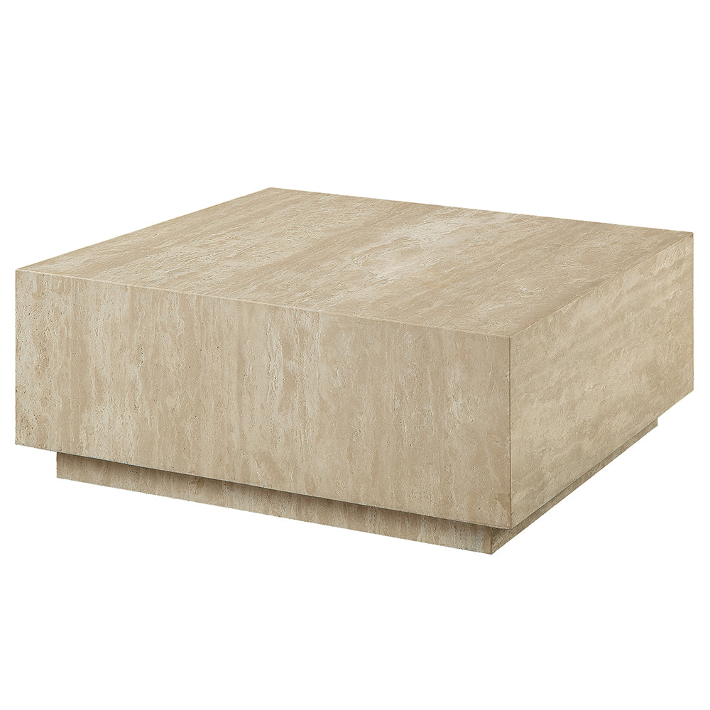 Deon Natural Travertine Coffee & End Table
