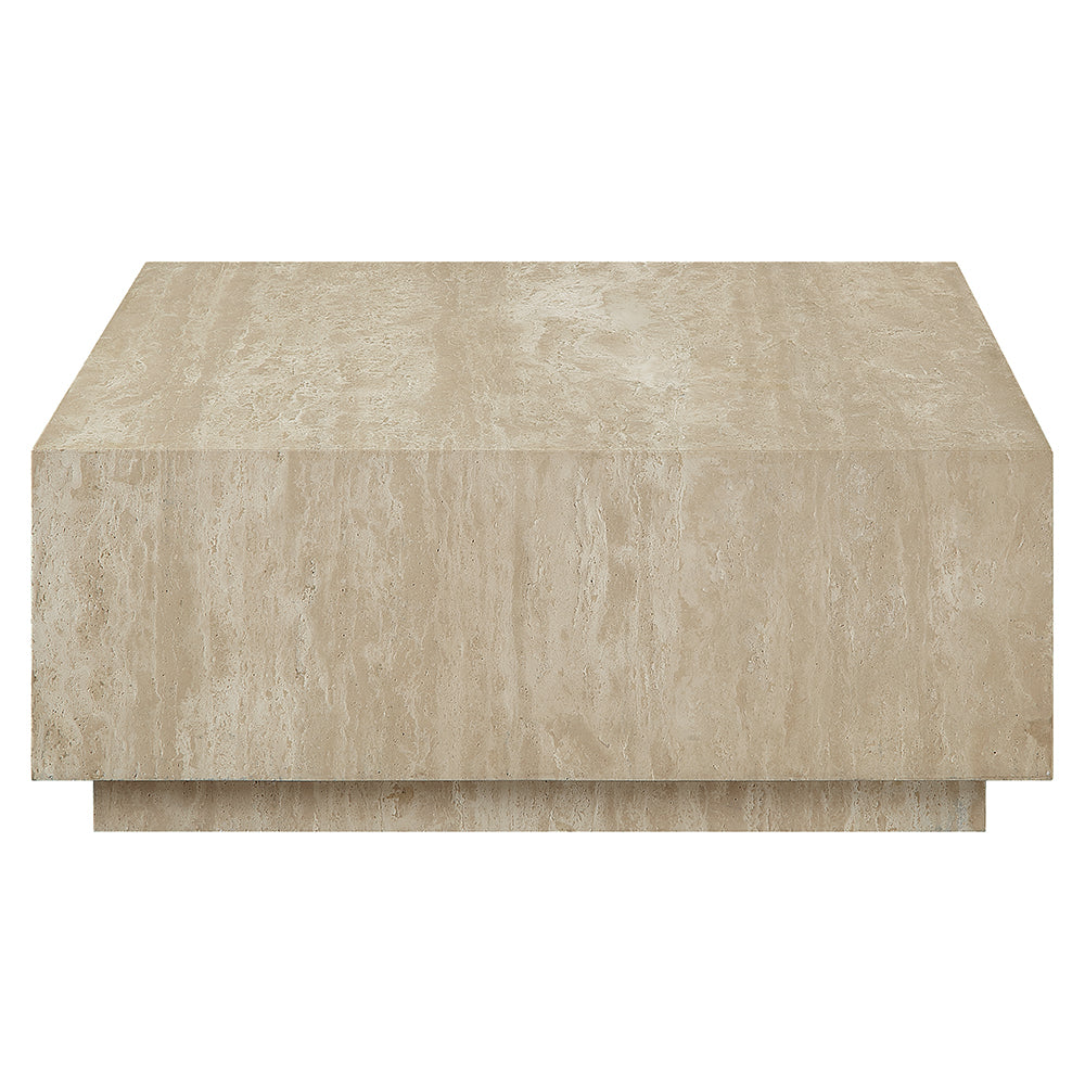 Deon Natural Travertine Coffee & End Table