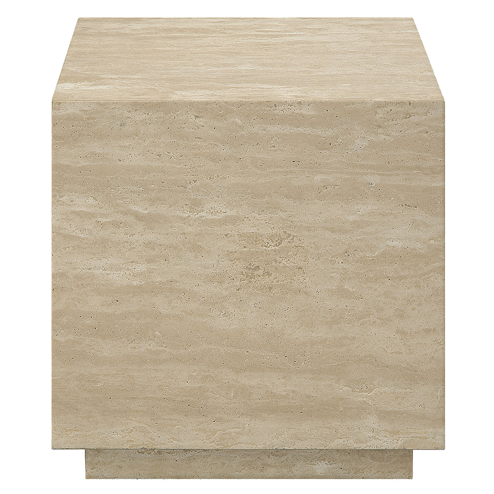 Deon Natural Travertine Coffee & End Table