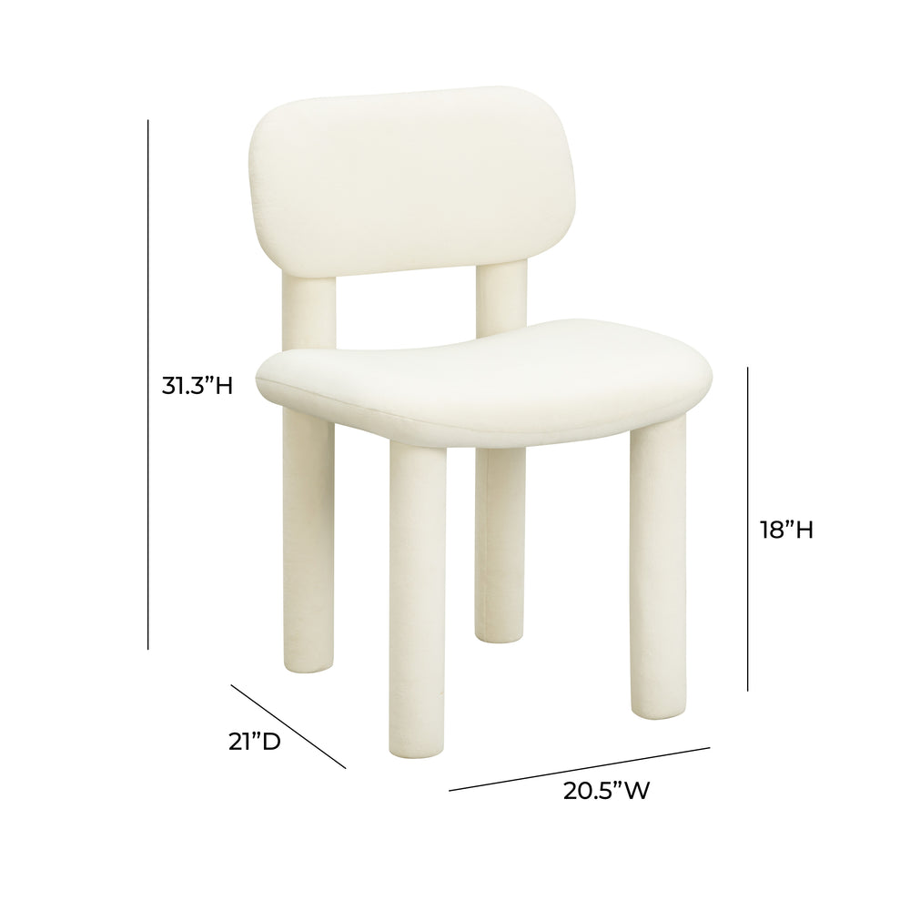 Elise Performance Velvet Dining Chair dimensions