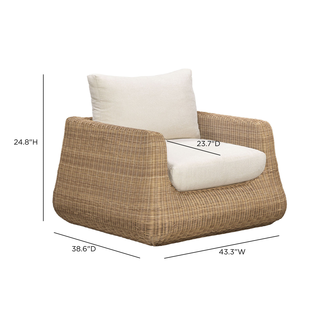 Dana Outdoor Accent Chair - View 7