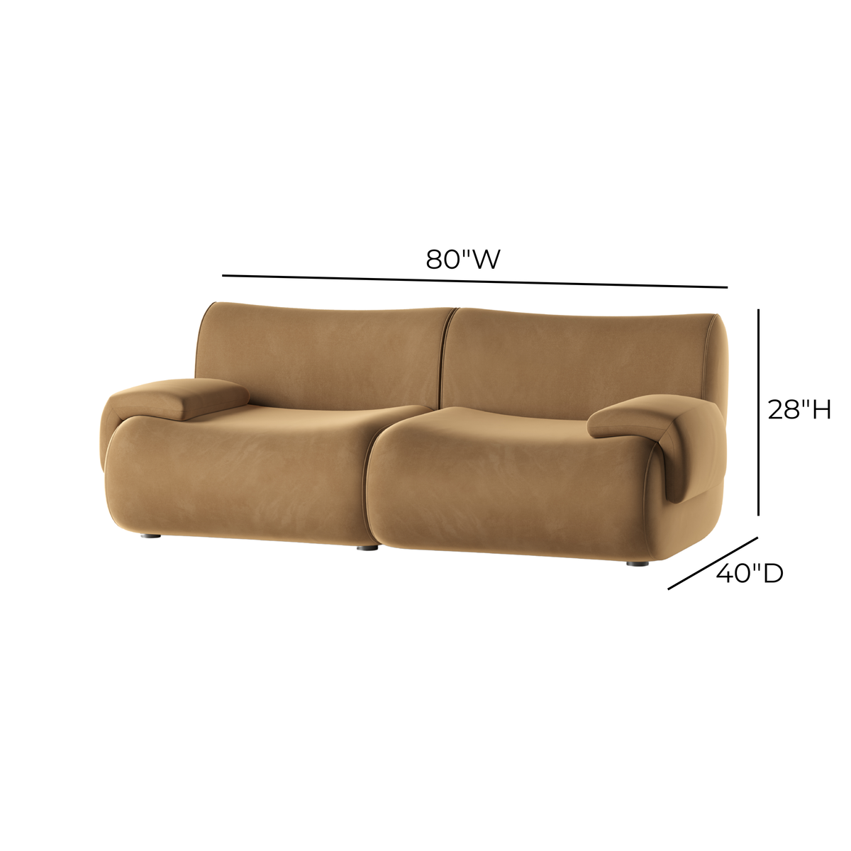 Zenith 80" Modular Loveseat - View 22