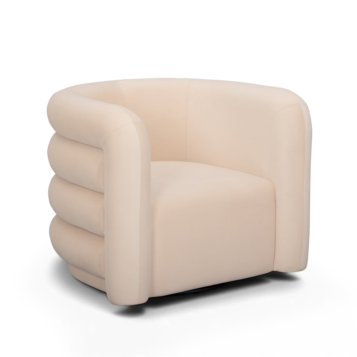 Curves Performance Velvet Swivel Accent Chair - View 16