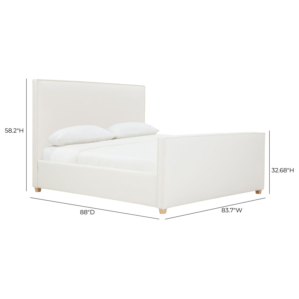 Bristol Park Ivory Upholstered Bed dimensions