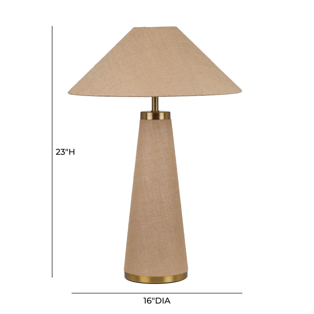 Graham Natural Jute Table Lamp dimensions