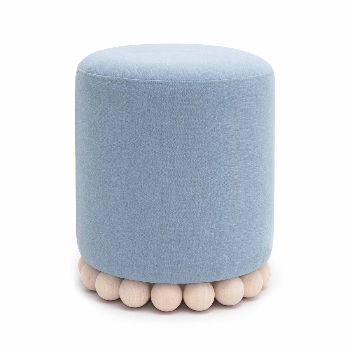 Base construction and ball feet detail of Dex round ottoman