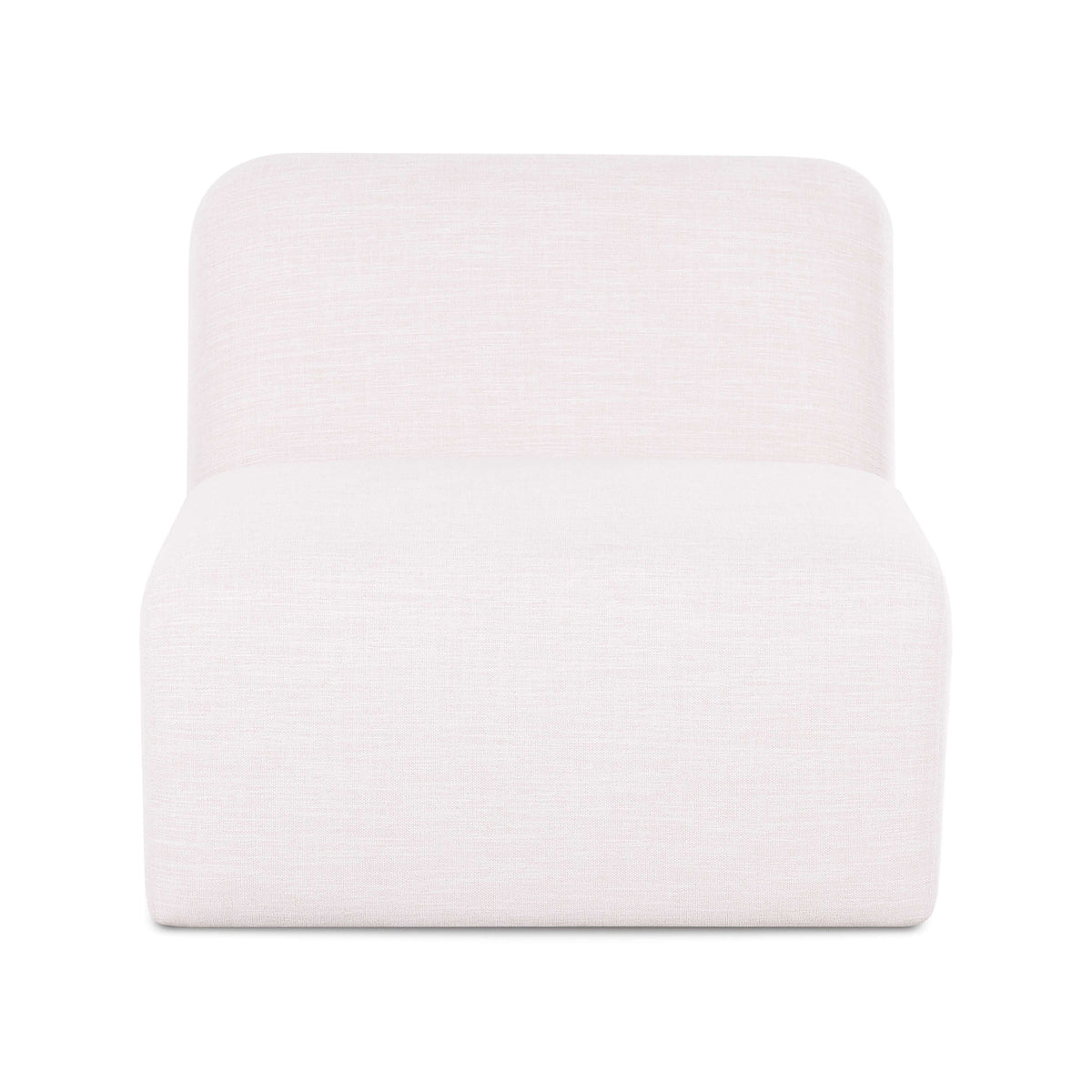 Gorge Modular Armless Chair cream upholstery side profile perspective