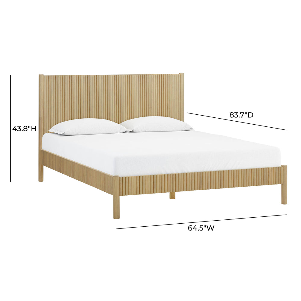 Tyla Natural Wood Bed dimensions