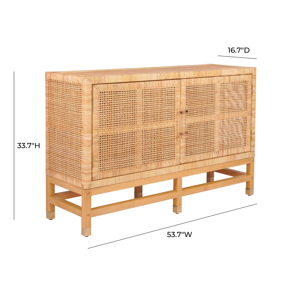 Amara 54" Woven Rattan Buffet dimensions