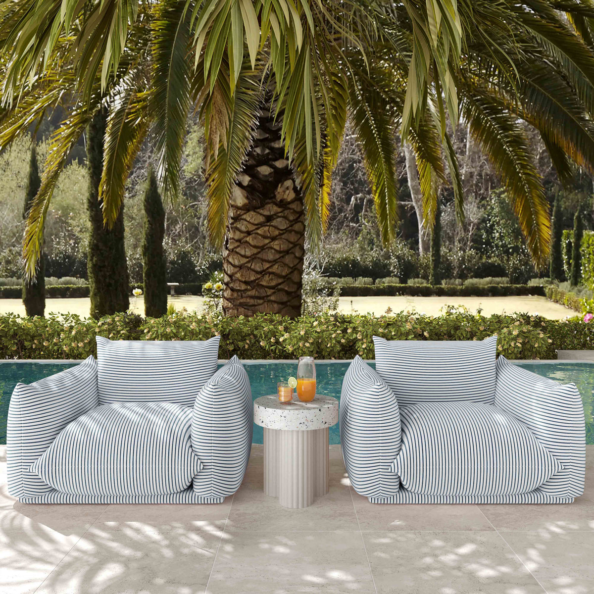 Saint Tropez Stuffed Indoor/Outdoor Armchair - View 20