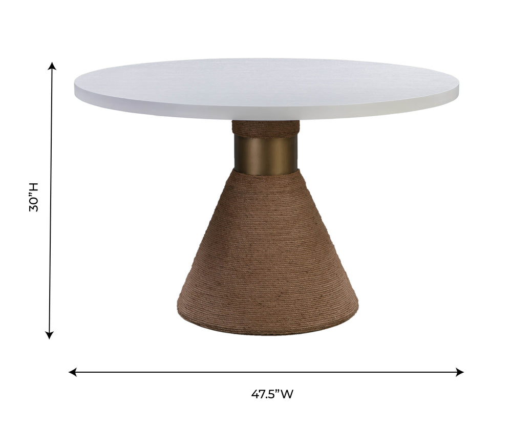 Rishi 48" Rope Round Dining Table dimensions