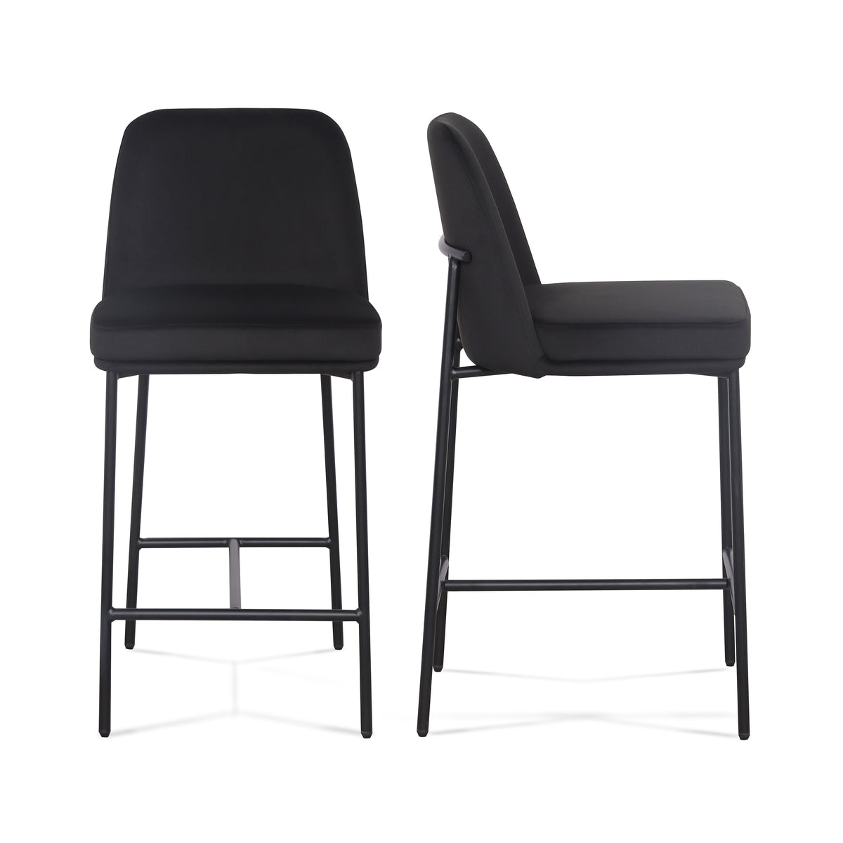 Sydney Performance Velvet Counter Stool Set of 2 - View 1