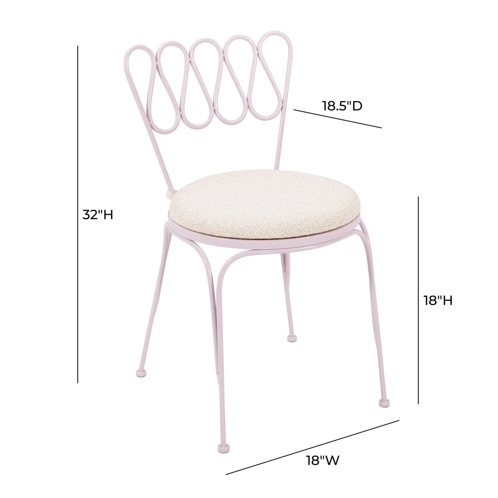 Erica Wrought Iron Outdoor Chair dimensions
