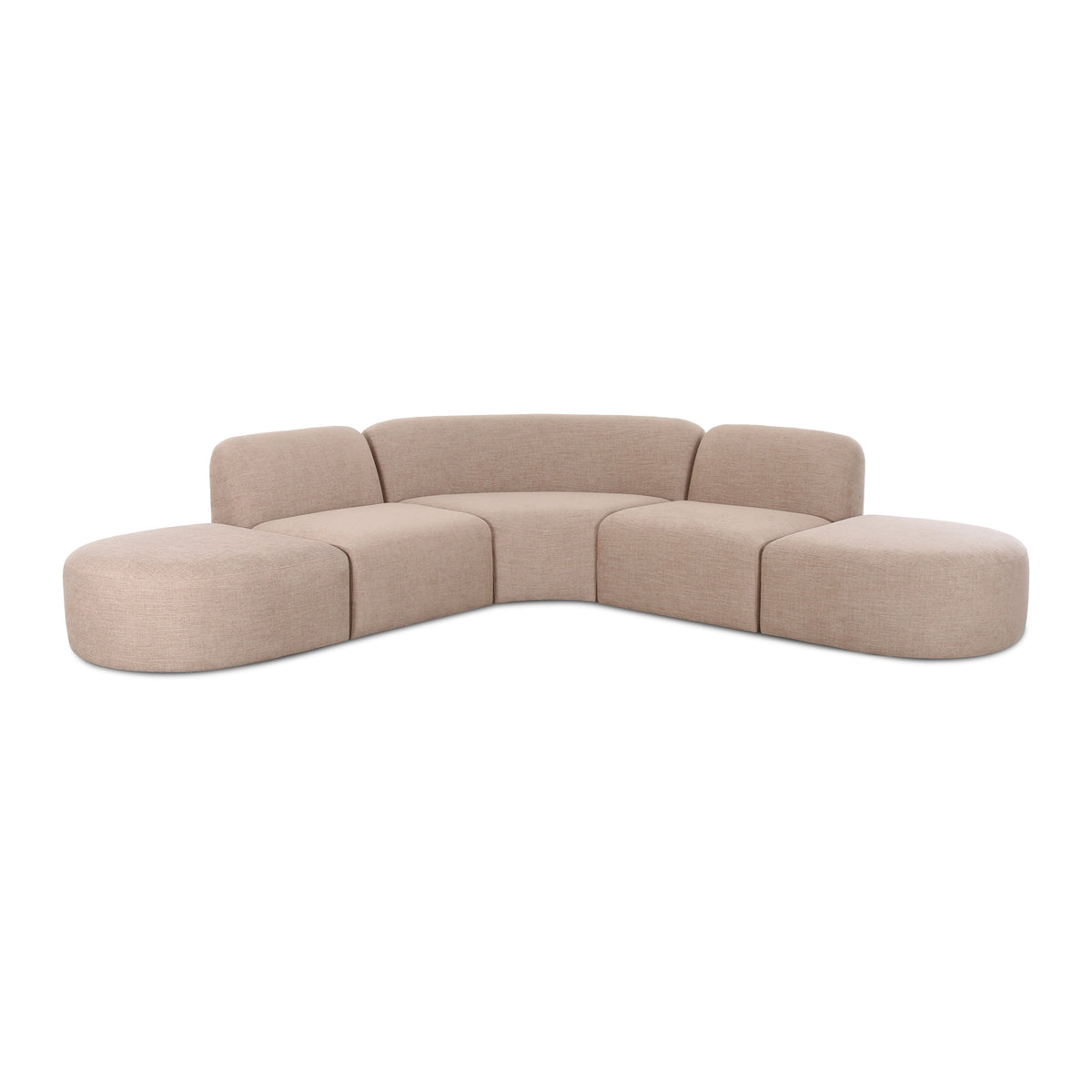 Separate modular sectional pieces displayed as standalone lounge and corner chairs