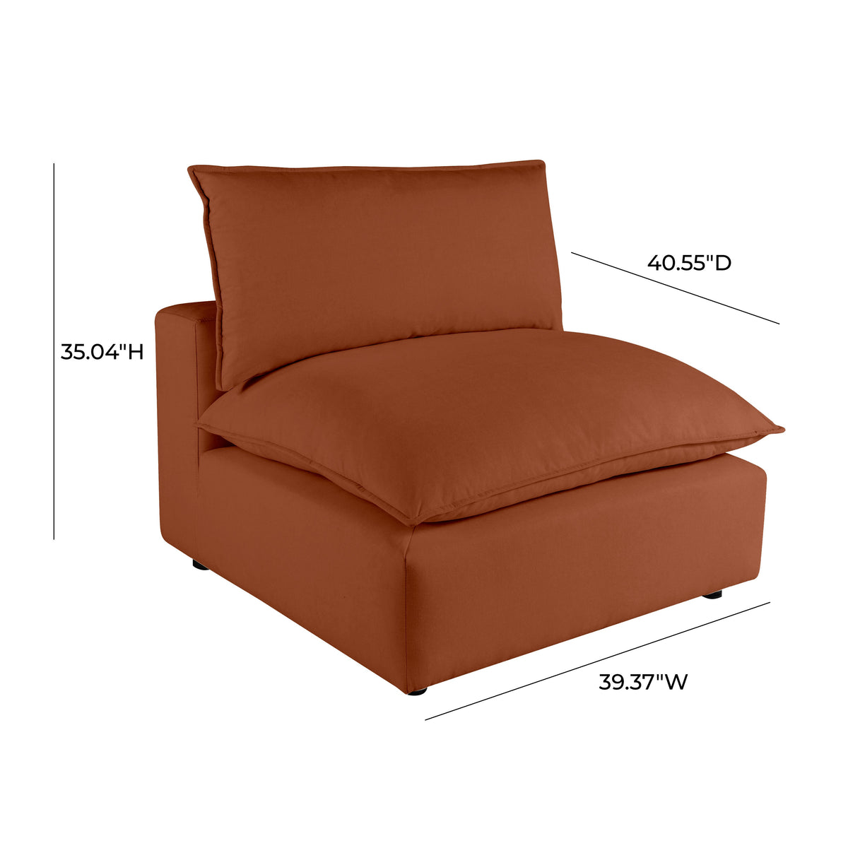 Cali Modular Armless Chair - View 36