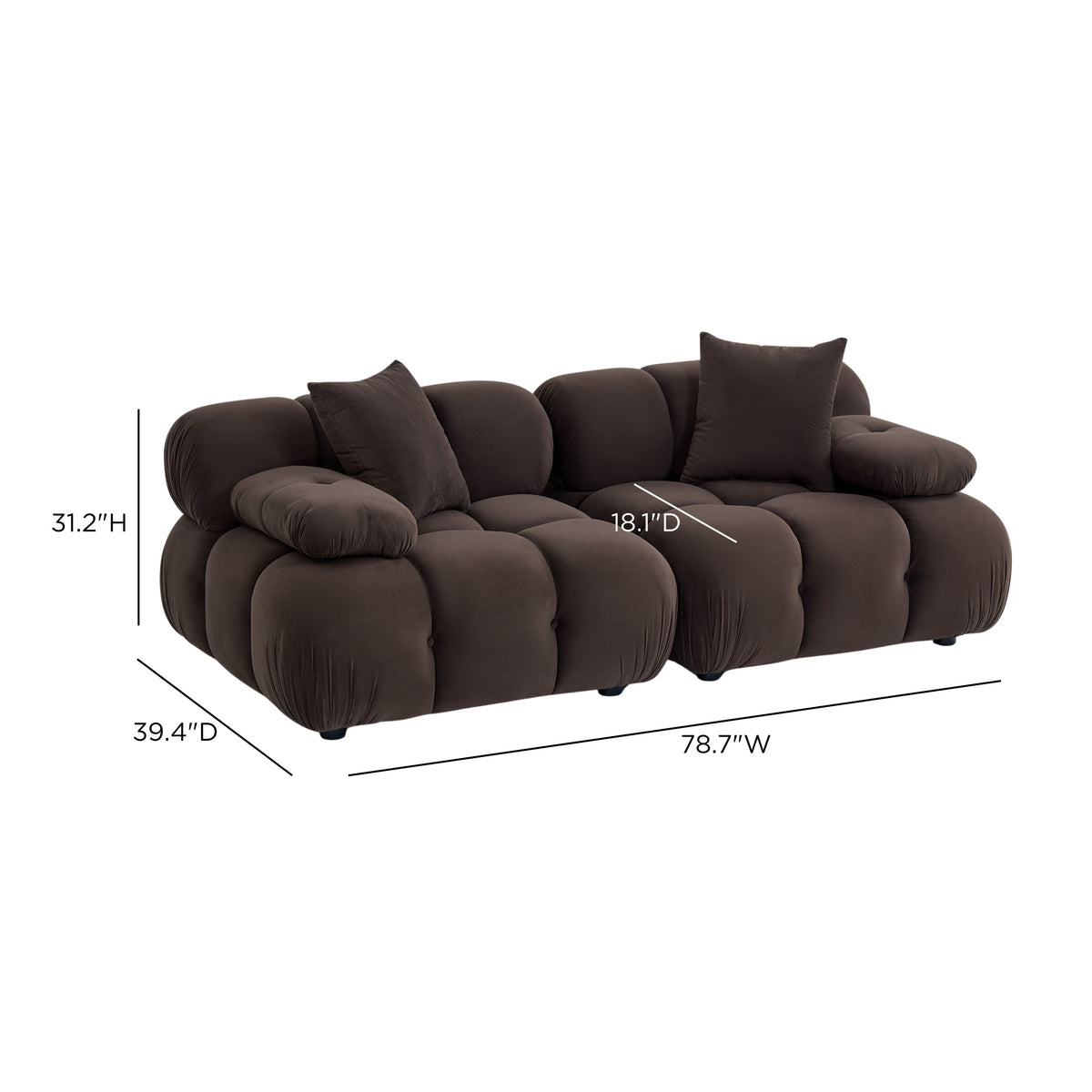 Calliope 79" Modular Loveseat - View 10