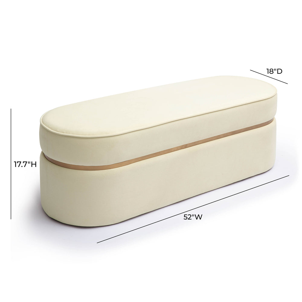Pomp 52" Velvet Bench dimensions