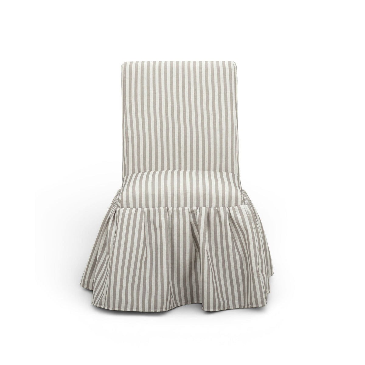 Gertrude Striped Performance Linen Skirted Dining Chair - View 22