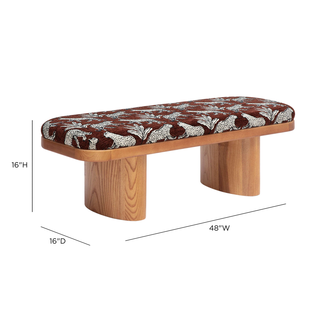 Ollie Upholstered Bench (48"-57") - View 18