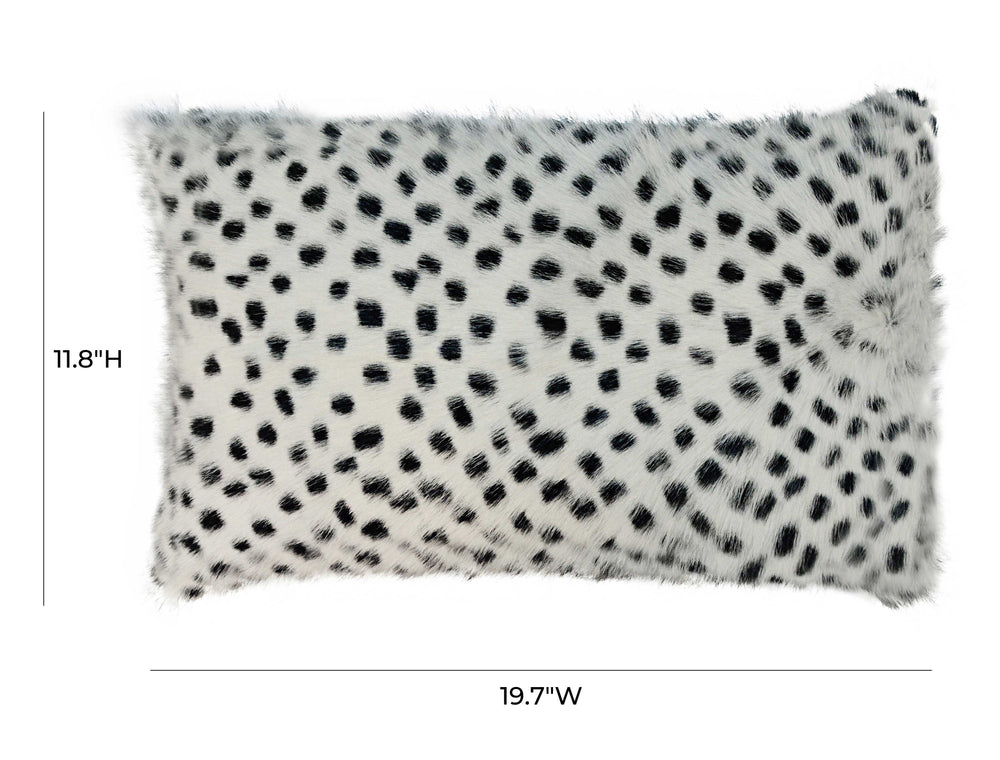 Genuine Goatskin Accent Pillow (20"X12"-16"X16") dimensions