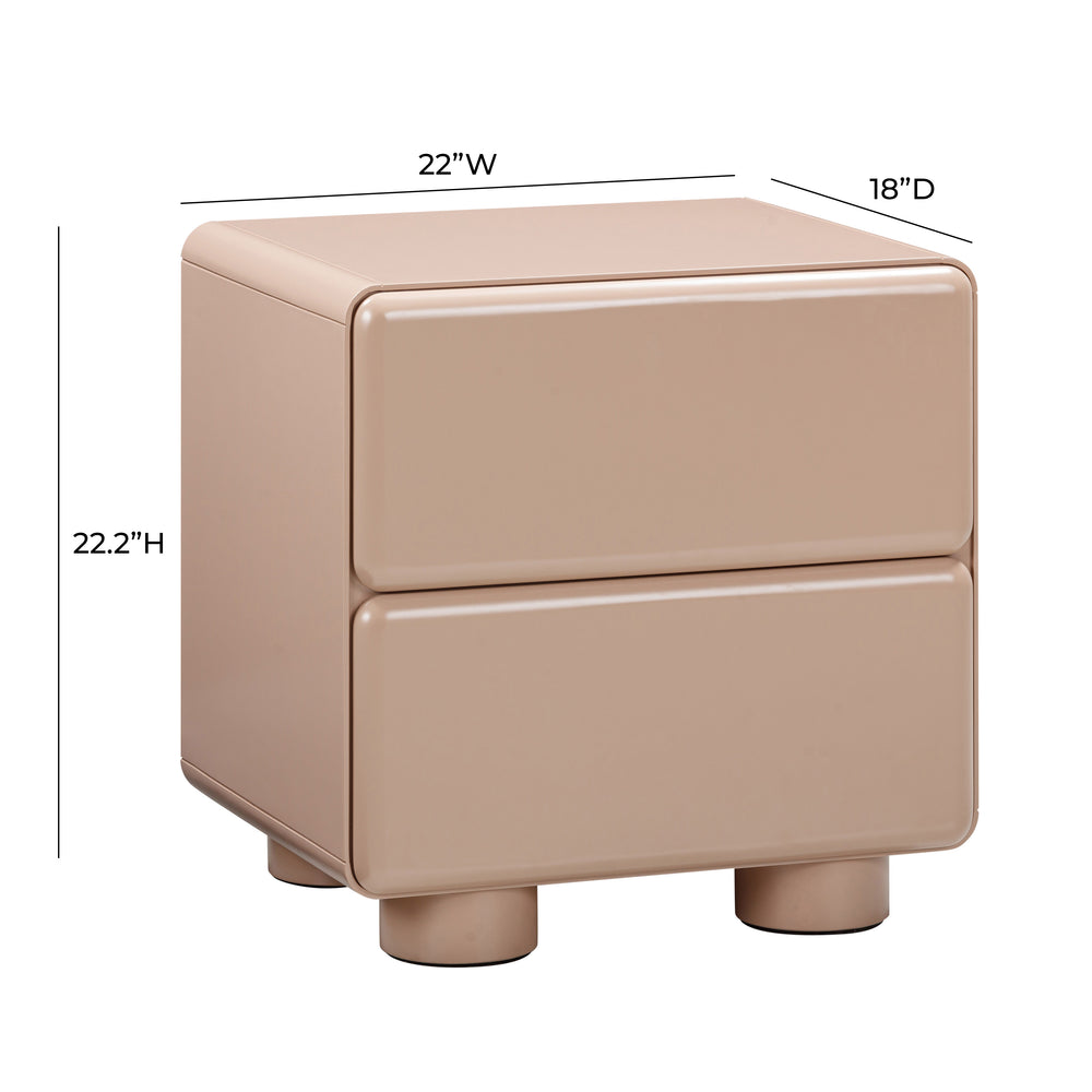 Tammy 22" 2-Drawer Nightstand dimensions