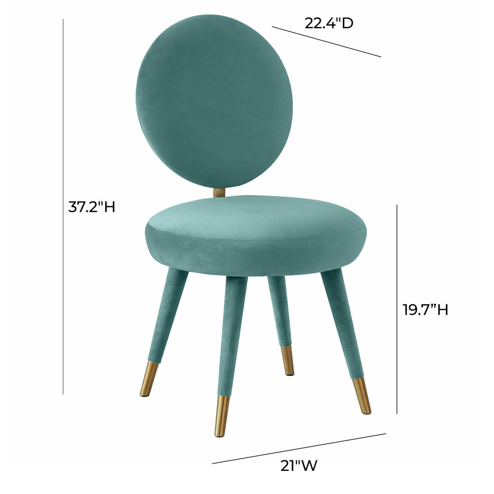 Kylie Velvet Dining Chair dimensions