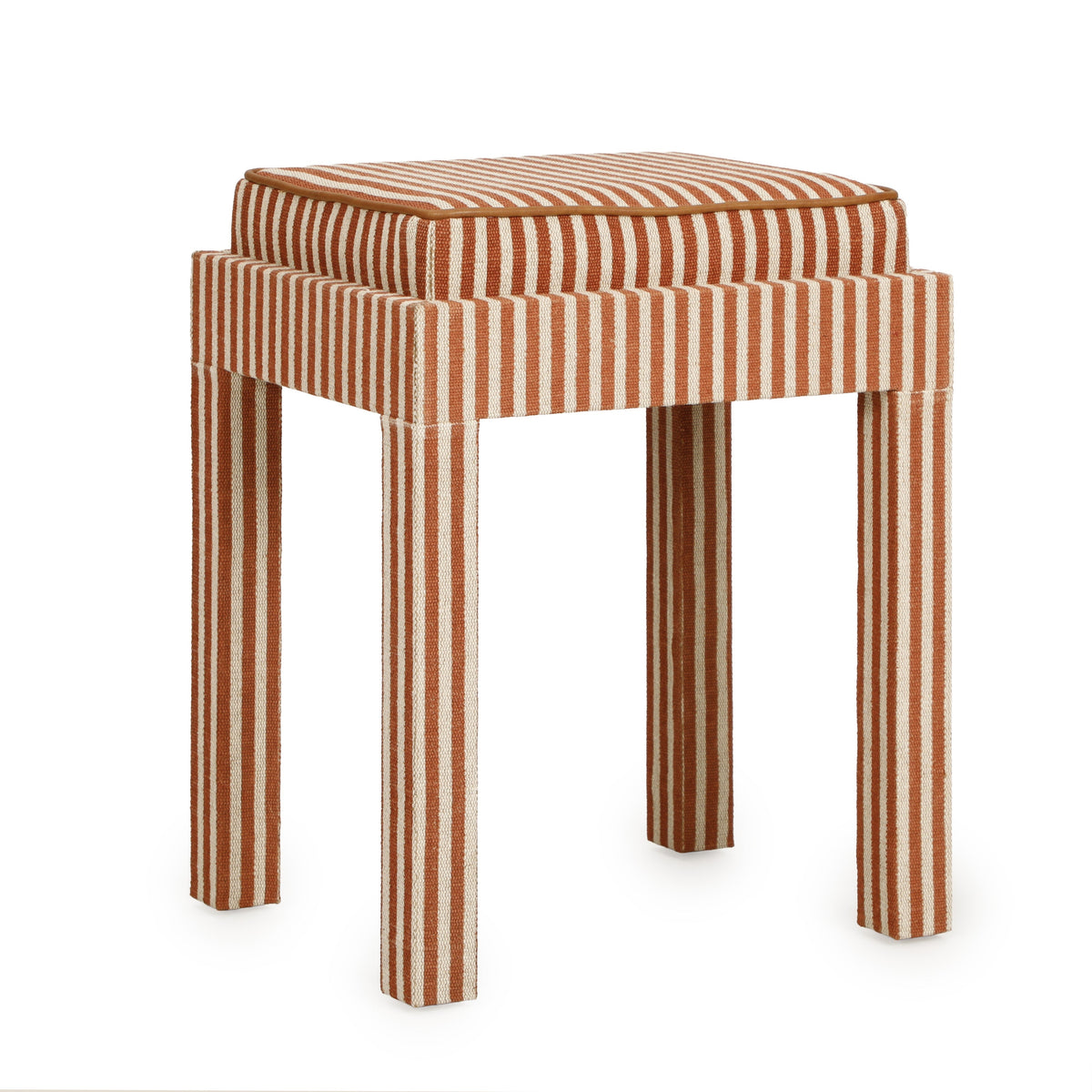 Kora Cotton Jute Contract-Grade Accent Stool - View 1