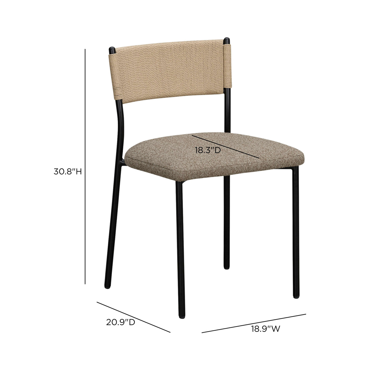 Celine Performance Boucle Dining Chair - Set of 2 - View 23