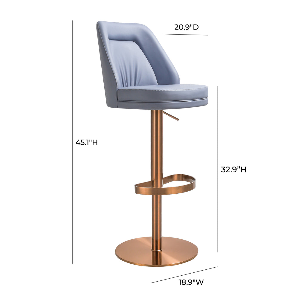 Maven Performance Vegan Leather Adjustable Swivel Stool dimensions