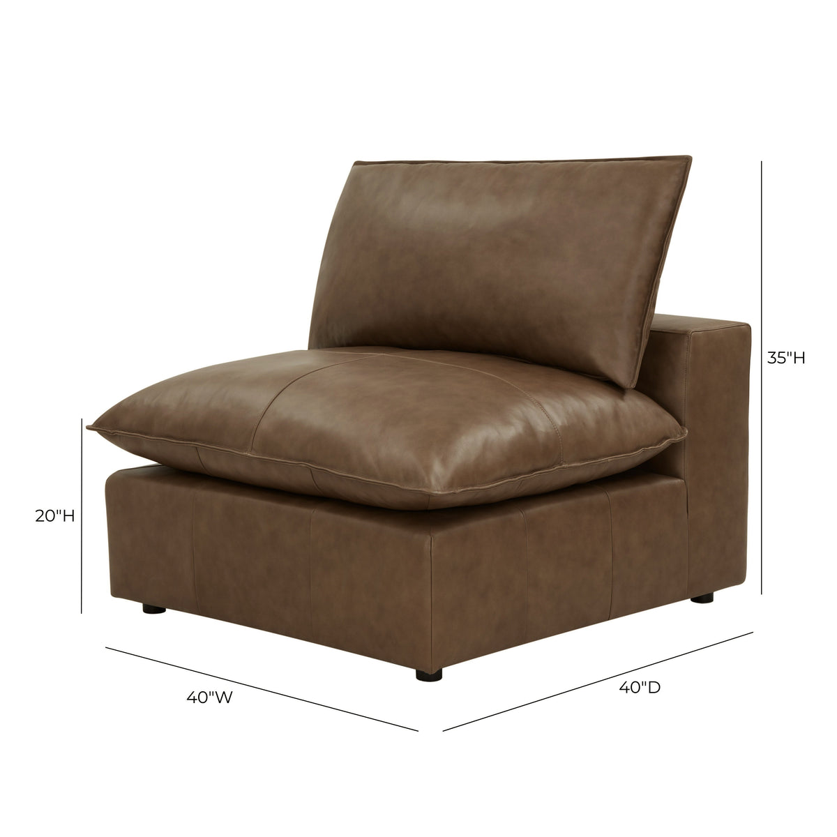 Cali Modular Armless Chair - View 52